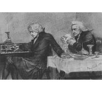 DQCJIYIGL Famous Canvas Artwork Poster Artworks Salieri Took Poison in a Glass of Mozart by Mikhail Vrubel Poster Print for Home Decor 60x90cm