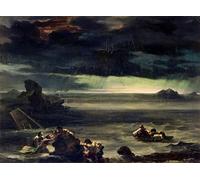 DQCJIYIGL Famous Canvas Artwork Poster Artworks Scene of the Deluge by Theodore Gericault Poster Print for Home Decor 60x90cm