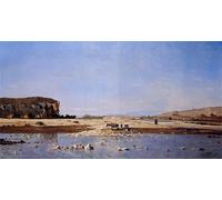 DQCJIYIGL Famous Canvas Artwork Poster Artworks Scene on the Durance by Paul-camille Guigou Poster Print for Home Decor 60x90cm