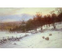 DQCJIYIGL Famous Canvas Artwork Poster Artworks Snow Covered Fields with Sheep by Farquharson Poster Print for Home Decor 60x90cm