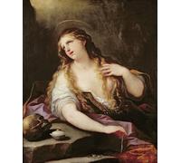 DQCJIYIGL Famous Canvas Artwork Poster Artworks St Mary Magdalene Renouncing the Vanities of the World by Famous Artist Poster Print for Home Decor 60x90cm