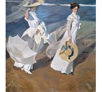 DQCJIYIGL Famous Canvas Artwork Poster Artworks Strolling along the Seashore by Joaquín Sorolla Poster Print for Home Decor 60x90cm