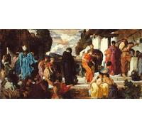 DQCJIYIGL Famous Canvas Artwork Poster Artworks Study for Captive Andromache by Frederic Leighton Poster Print for Home Decor 60x90cm