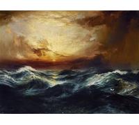 DQCJIYIGL Famous Canvas Artwork Poster Artworks Sunset After a Storm by Moran Poster Print for Home Decor 60x90cm