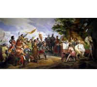 DQCJIYIGL Famous Canvas Artwork Poster Artworks the Battle of Bouvines Th July by Emile Jean Horace Vernet Poster Print for Home Decor 60x90cm