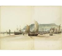 DQCJIYIGL Famous Canvas Artwork Poster Artworks the Beach At Low Tide by Samuel Prout Poster Print for Home Decor 60x90cm
