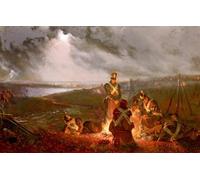 DQCJIYIGL Famous Canvas Artwork Poster Artworks the Bivouac the British Lines the Night Before the Battle of Waterloo. June Th by by William Holmes Sullivan Poster Print for Home Decor 60x90cm