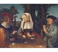 DQCJIYIGL Famous Canvas Artwork Poster Artworks the Card Players by Lucas Van Leyden Poster Print for Home Decor 60x90cm