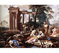 DQCJIYIGL Famous Canvas Artwork Poster Artworks the Children of Bethel Mourned by Their Mothers by Laurent De La Hire Poster Print for Home Decor 60x90cm