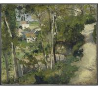 DQCJIYIGL Famous Canvas Artwork Poster Artworks the Climb Rue De La Cote-du-jalet Pontoise by Camille Jacob Pissarro Poster Print for Home Decor 60x90cm