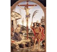 DQCJIYIGL Famous Canvas Artwork Poster Artworks the Crucifixion with Sts and Christopher by Bernardino Pinturicchio Poster Print for Home Decor 60x90cm