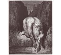 DQCJIYIGL Famous Canvas Artwork Poster Artworks the Divine Comedy by Gustave Dore Poster Print for Home Decor 60x90cm