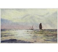 DQCJIYIGL Famous Canvas Artwork Poster Artworks the Eddystone Lighthouse by William Lionel Wyllie Poster Print for Home Decor 60x90cm