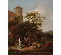 DQCJIYIGL Famous Canvas Artwork Poster Artworks the Fortune Teller by Jan Havickszoon Steen Poster Print for Home Decor 60x90cm