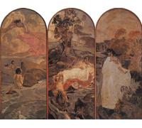 DQCJIYIGL Famous Canvas Artwork Poster Artworks the Judgment of Paris. by Mikhail Vrubel Poster Print for Home Decor 60x90cm