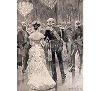 DQCJIYIGL Famous Canvas Artwork Poster Artworks the King of Prussia At a Court Ball in Pointing Out Bismarck His New Minister of State Poster Print for Home Decor 60x90cm