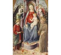 DQCJIYIGL Famous Canvas Artwork Poster Artworks the Lady and Child with Saints Julian by Francesco Di Stefano Pesellino Poster Print for Home Decor 60x90cm