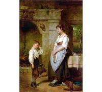 DQCJIYIGL Famous Canvas Artwork Poster Artworks the Lesson by Leon Caille Poster Print for Home Decor 60x90cm