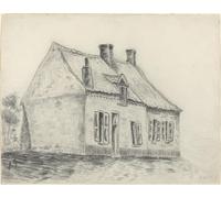 DQCJIYIGL Famous Canvas Artwork Poster Artworks the Magrot House Cuesmes by Vincent Van Gogh Poster Print for Home Decor 60x90cm