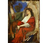 DQCJIYIGL Famous Canvas Artwork Poster Artworks the Muse Euterpe by Arnold Bocklin Poster Print for Home Decor 60x90cm