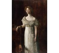 DQCJIYIGL Famous Canvas Artwork Poster Artworks the Old Fashioned Dress by Thomas Eakins Poster Print for Home Decor 60x90cm