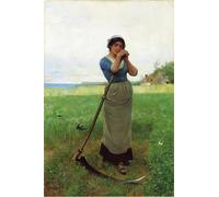 DQCJIYIGL Famous Canvas Artwork Poster Artworks the Peasant Girl by Henry Bacon Poster Print for Home Decor 60x90cm