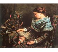 DQCJIYIGL Famous Canvas Artwork Poster Artworks the Sleeping Spinner by Gustave Courbet Poster Print for Home Decor 60x90cm
