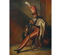 DQCJIYIGL Famous Canvas Artwork Poster Artworks the Trumpeter of the Orleans Hussars by Theodore Gericault Poster Print for Home Decor 60x90cm
