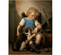 DQCJIYIGL Famous Canvas Artwork Poster Artworks Unconscious Sleeper by Leon Bazile Perrault Poster Print for Home Decor 60x90cm