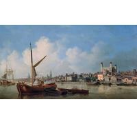 DQCJIYIGL Famous Canvas Artwork Poster Artworks View of the River Thames Near the Tower of London by Famous Painter Poster Print for Home Decor 60x90cm
