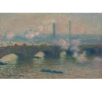 DQCJIYIGL Famous Canvas Artwork Poster Artworks Waterloo Bridge Gray Day by Claude Monet Poster Print for Home Decor 60x90cm