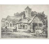 DQCJIYIGL Famous Canvas Prints Portrait Classic Wall Decor a Series of Ancient Buildings and Rural Cottages by Samuel Prout Abstract Painting for Home Decor 60x90cm