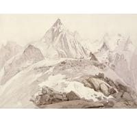 DQCJIYIGL Famous Canvas Prints Portrait Classic Wall Decor Aiguilles De Chamonix by John Ruskin Abstract Painting for Home Decor 60x90cm