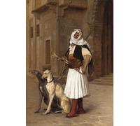 DQCJIYIGL Famous Canvas Prints Portrait Classic Wall Decor Anaute with Two Whippet Dogs by Jean Leon Gerome Abstract Painting for Home Decor 60x90cm