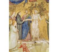 DQCJIYIGL Famous Canvas Prints Portrait Classic Wall Decor Christ Blesses the Mystic Marriage of St with Poverty by Giotto Di Bondone Abstract Painting for Home Decor 60x90cm