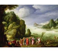 DQCJIYIGL Famous Canvas Prints Portrait Classic Wall Decor Christ Healing the Possessed of Gerasa by Paul Bril Abstract Painting for Home Decor 60x90cm