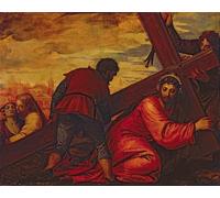 DQCJIYIGL Famous Canvas Prints Portrait Classic Wall Decor Christ Sinking Under the Weight of the Cross by Paolo Veronese Abstract Painting for Home Decor 60x90cm