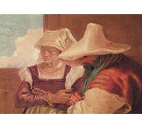 DQCJIYIGL Famous Canvas Prints Portrait Classic Wall Decor Detail of the Shepherds From Angelica and Medoro with the Shepherds by Battista Tiepolo Abstract Painting for Home Decor 60x90cm