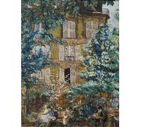 DQCJIYIGL Famous Canvas Prints Portrait Classic Wall Decor Facade of the House on the Square by Edouard Vuillard Abstract Painting for Home Decor 60x90cm