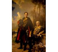 DQCJIYIGL Famous Canvas Prints Portrait Classic Wall Decor Father and Son by Francois Flameng Abstract Painting for Home Decor 60x90cm