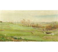 DQCJIYIGL Famous Canvas Prints Portrait Classic Wall Decor Foaarsland with Light Green Marker by Laurits Andersen Ring Abstract Painting for Home Decor 60x90cm