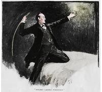 DQCJIYIGL Famous Canvas Prints Portrait Classic Wall Decor Holmes Lashed Furiously by Sidney Paget Abstract Painting for Home Decor 60x90cm