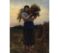 DQCJIYIGL Famous Canvas Prints Portrait Classic Wall Decor in the Fields Evening by Jules-adolphe Breton Abstract Painting for Home Decor 60x90cm