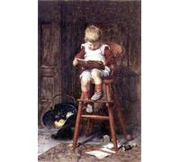 DQCJIYIGL Famous Canvas Prints Portrait Classic Wall Decor in the High Chair by Frederick George Cotman Abstract Painting for Home Decor 60x90cm