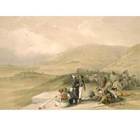 DQCJIYIGL Famous Canvas Prints Portrait Classic Wall Decor Jacob's Well At Shechem by David Roberts Abstract Painting for Home Decor 60x90cm