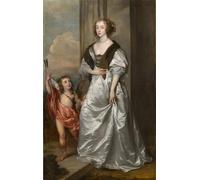 DQCJIYIGL Famous Canvas Prints Portrait Classic Wall Decor Lady Mary Villiers Later Duchess of Richmond and Lennox by Anthony Van Dyck Abstract Painting for Home Decor 60x90cm