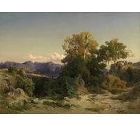 DQCJIYIGL Famous Canvas Prints Portrait Classic Wall Decor Landscape in the Roman Campagna by Arnold Böcklin Abstract Painting for Home Decor 60x90cm