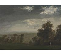 DQCJIYIGL Famous Canvas Prints Portrait Classic Wall Decor Landscape Possibly the Isle of Wight or Richmond Hill by John Martins Abstract Painting for Home Decor 60x90cm