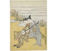 DQCJIYIGL Famous Canvas Prints Portrait Classic Wall Decor Lovers Playing the Same Shamisen As a Mitate of Emperor Xuanzong by Famous Artist Abstract Painting for Home Decor 60x90cm