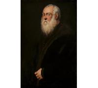 DQCJIYIGL Famous Canvas Prints Portrait Classic Wall Decor Man with a White Beard by Jacopo Robusti Tintoretto Abstract Painting for Home Decor 60x90cm